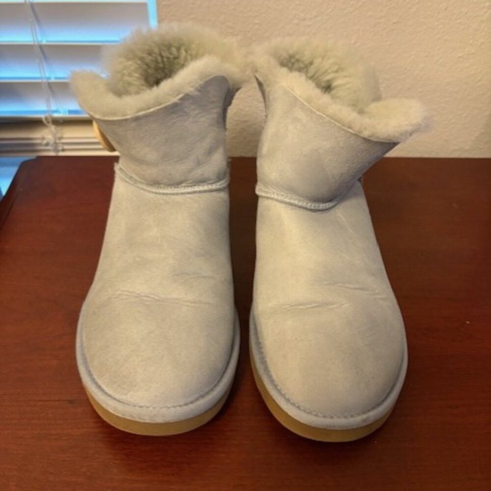 UGG Baby Blue Short Bailey Button Boots